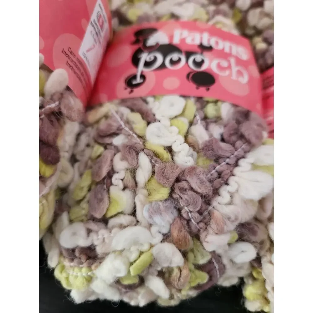 Patons Pooch Yarn Lot 19 Skeins Super Bulky 6 Boucle Textured Champs De Ble